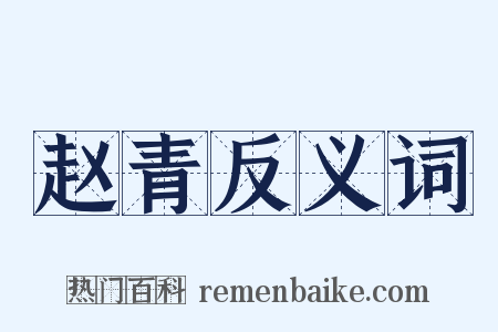 赵青反义词是什么意思的图片
